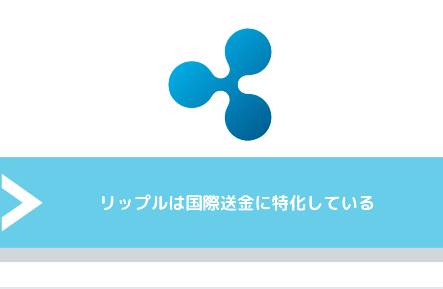 リップルは国際送金に特化している
